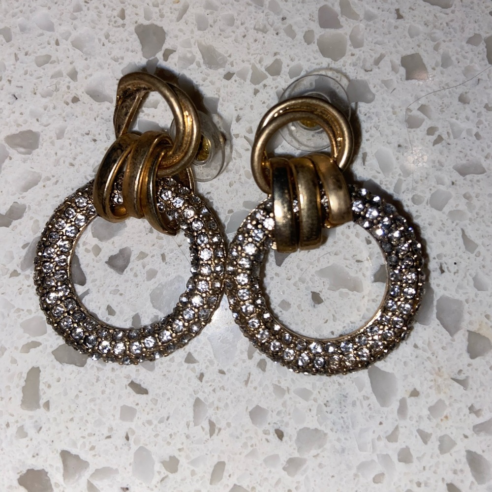 Gold and Studded Earrings. Medium/Small